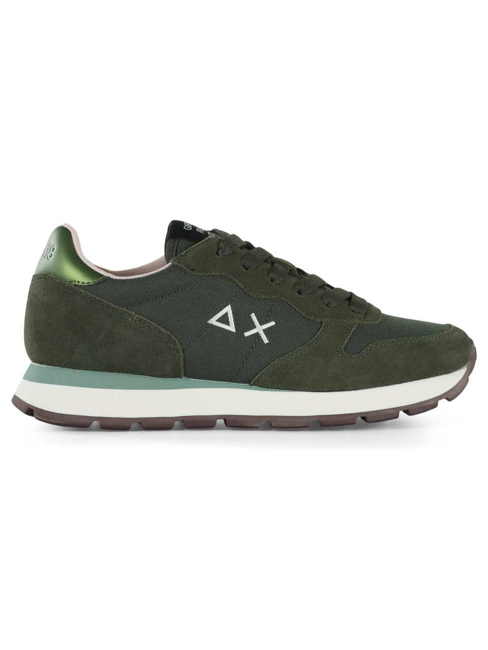 VERDE SCURO | Sneakers in pelle e tessuto ALLY SOLID