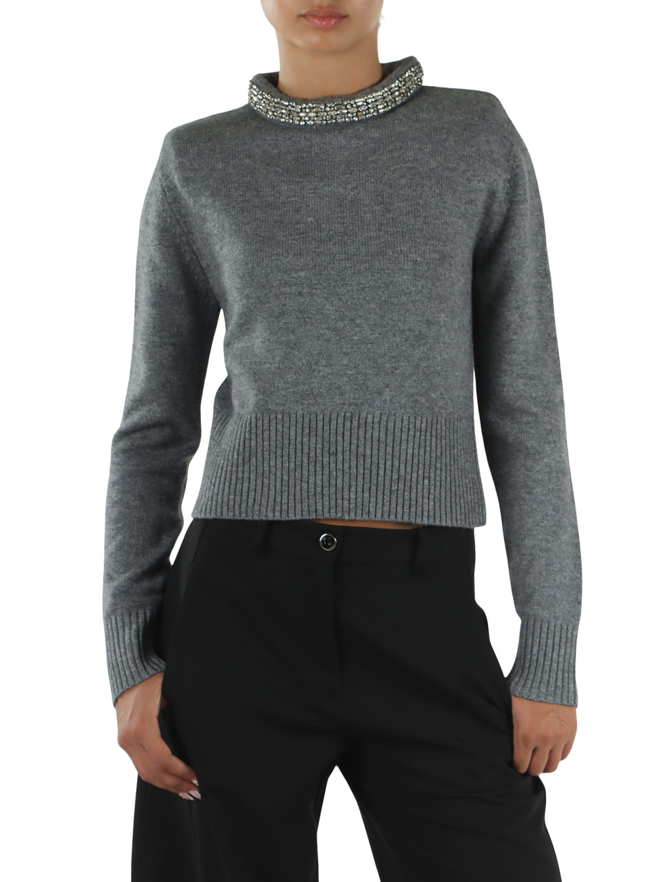 GRIGIO | Maglia in misto lana e cashmere BERLINO