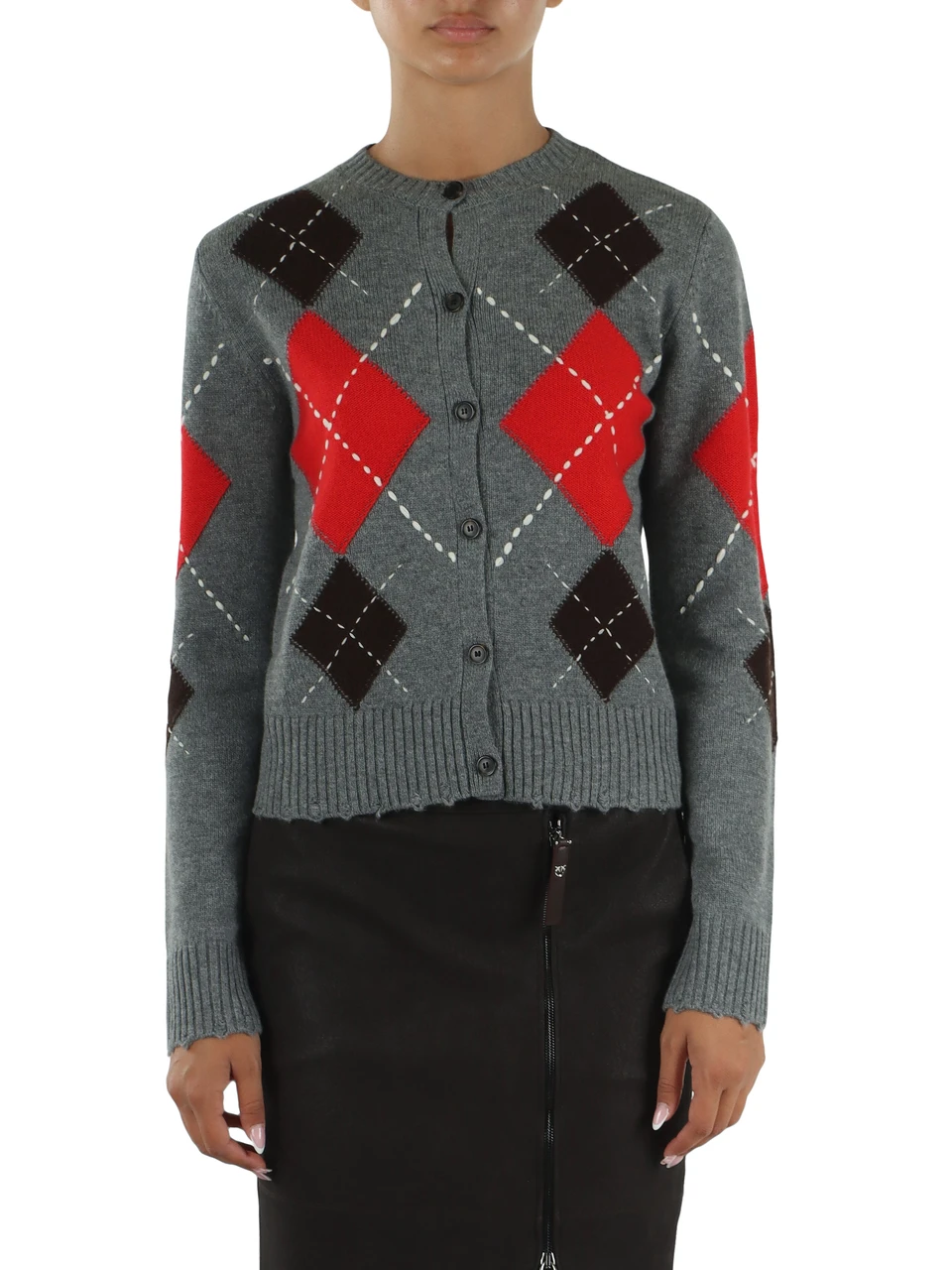GRIGIO | Cardigan in lana e cashmere CARDIFF