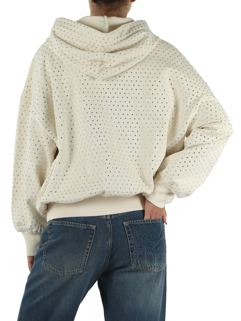 BEIGE | Felpa con zip e cappuccio LUGANO