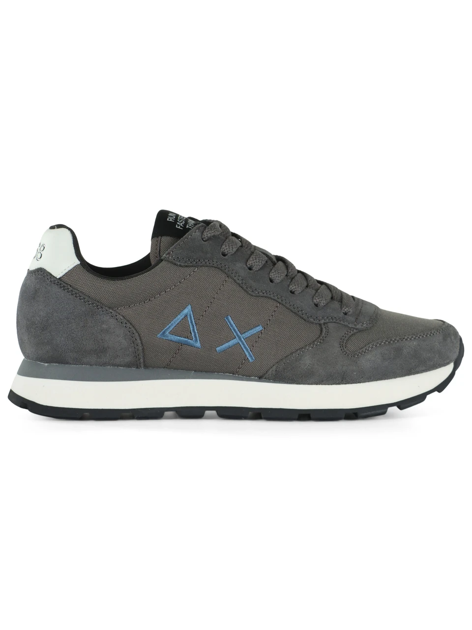GRIGIO SCURO | Sneakers in pelle e tessuto TOM SOLID