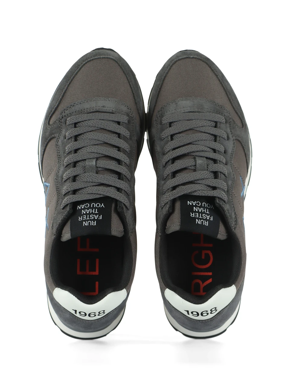 GRIGIO SCURO | Sneakers in pelle e tessuto TOM SOLID