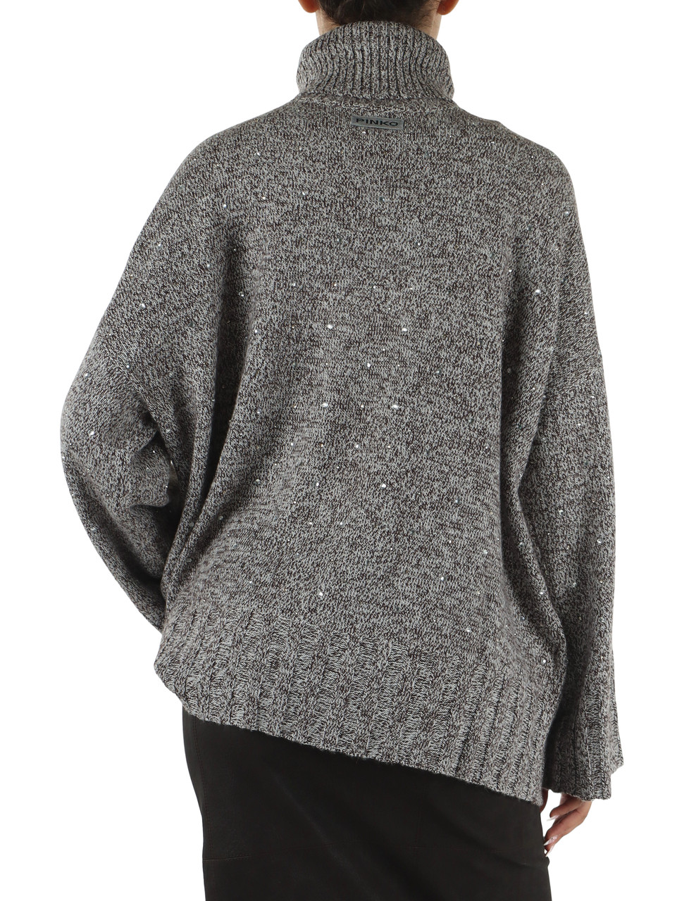 MARRONE | Maglia in misto lana DRESDA con strass