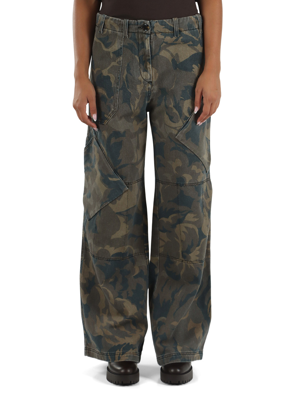 MARRONE | Pantalone gamba larga in cotone HAIKU