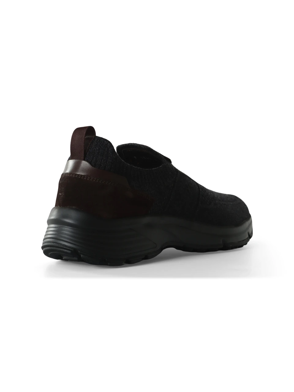 GRIGIO | Sneakers slip on in pelle e tessuto