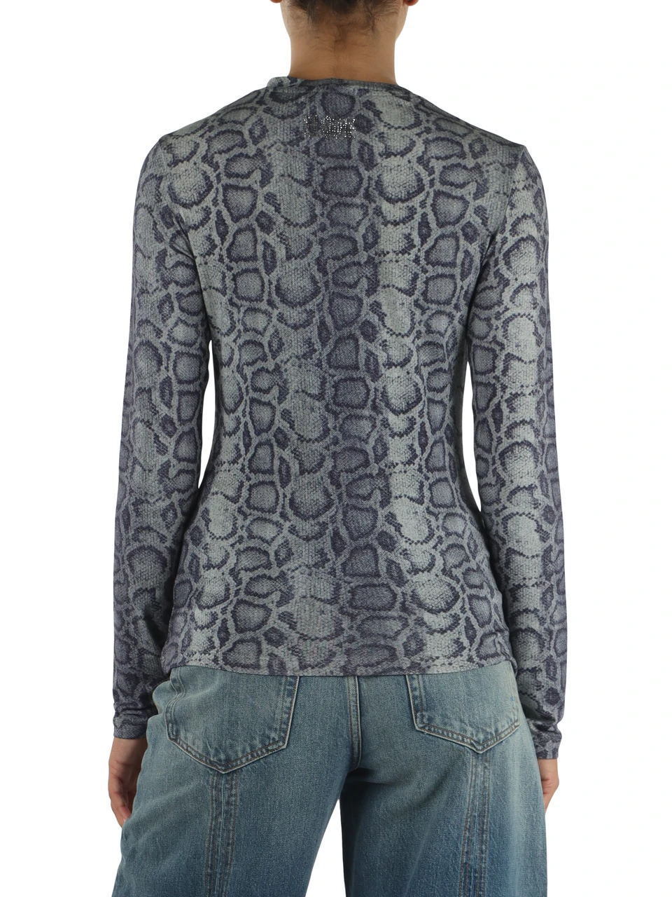 BLU CHIARO | LIU JO feat. ELODIE: T-shirt manica lunga in viscosa stretch