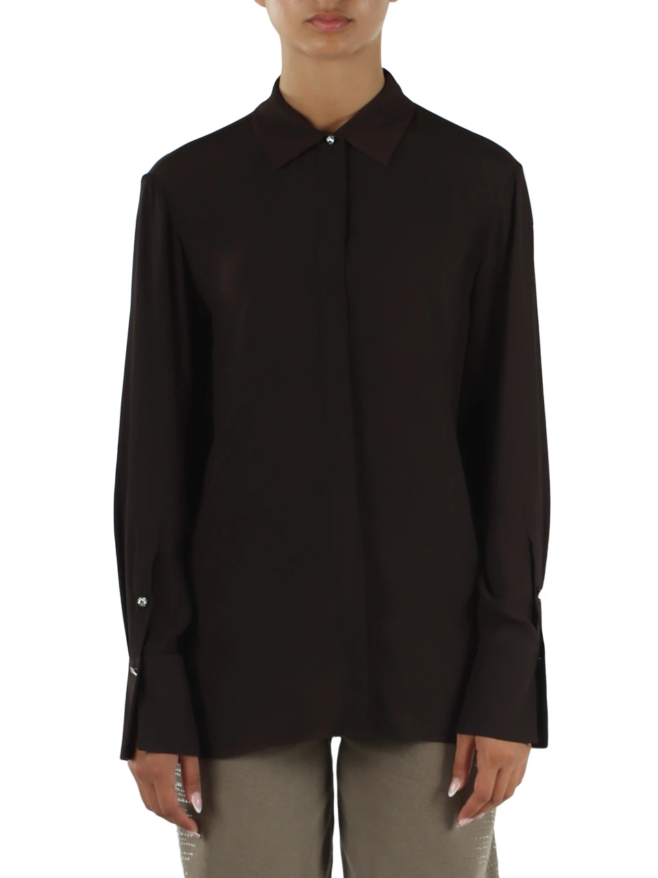 BRAUN | Bluse aus Viskose-Crêpe