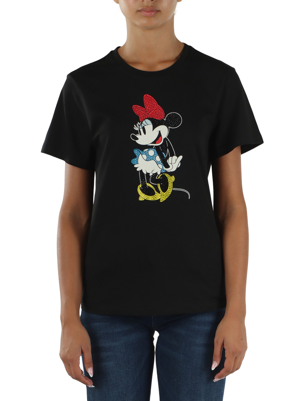 NERO | T-shirt slim fit in cotone stampa Disney