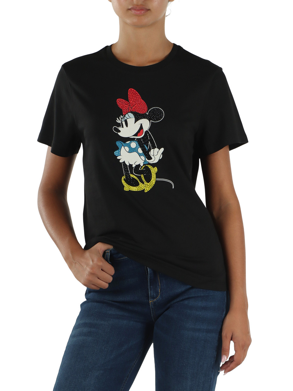 NERO | T-shirt slim fit in cotone stampa Disney