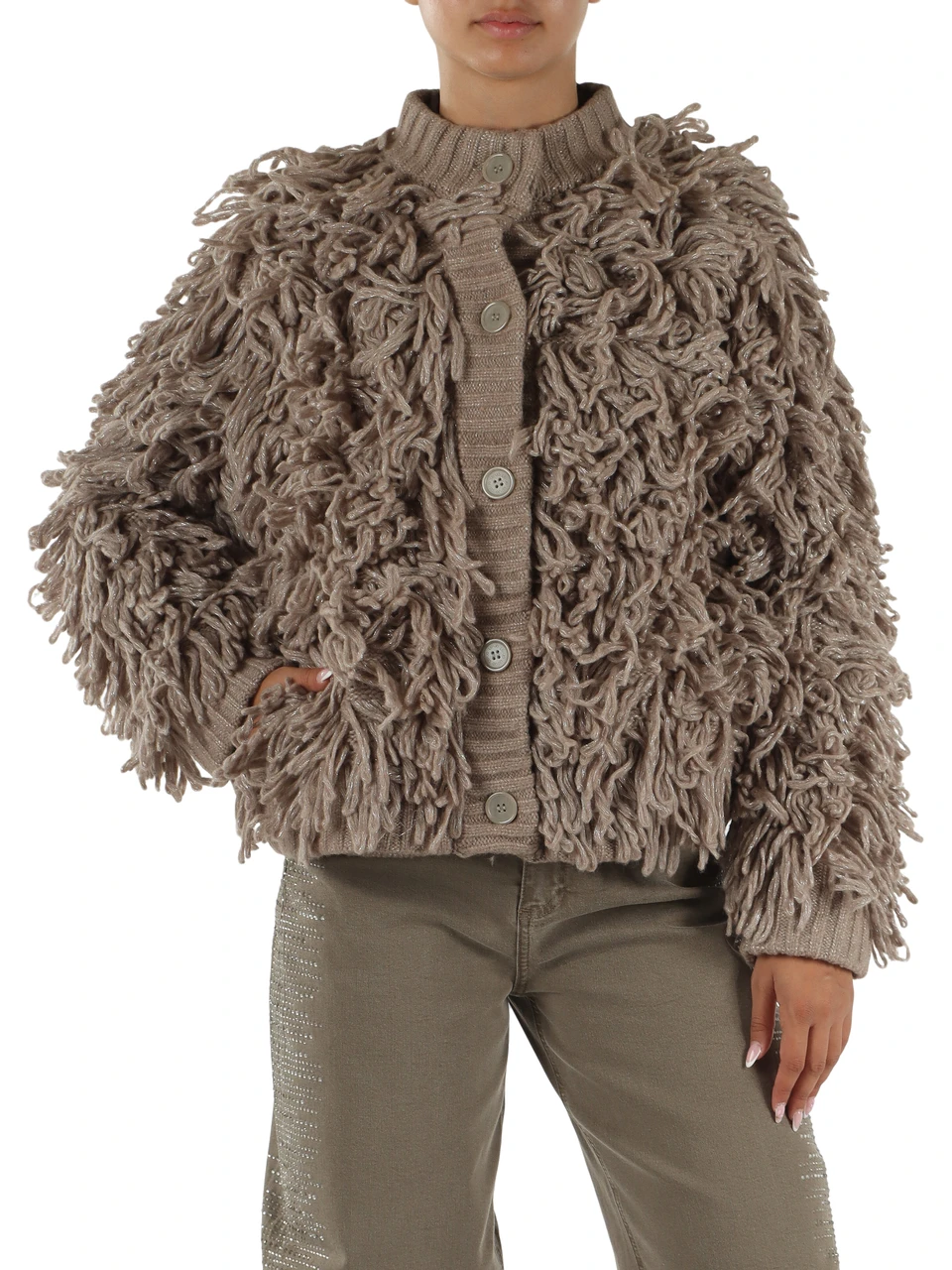TORTORA | Cappotto maxi cardigan in misto lana