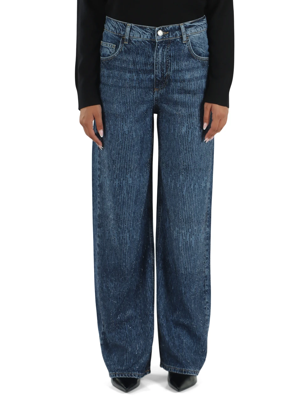 BLU | Pantaloni cinque tasche in denim di lyocell