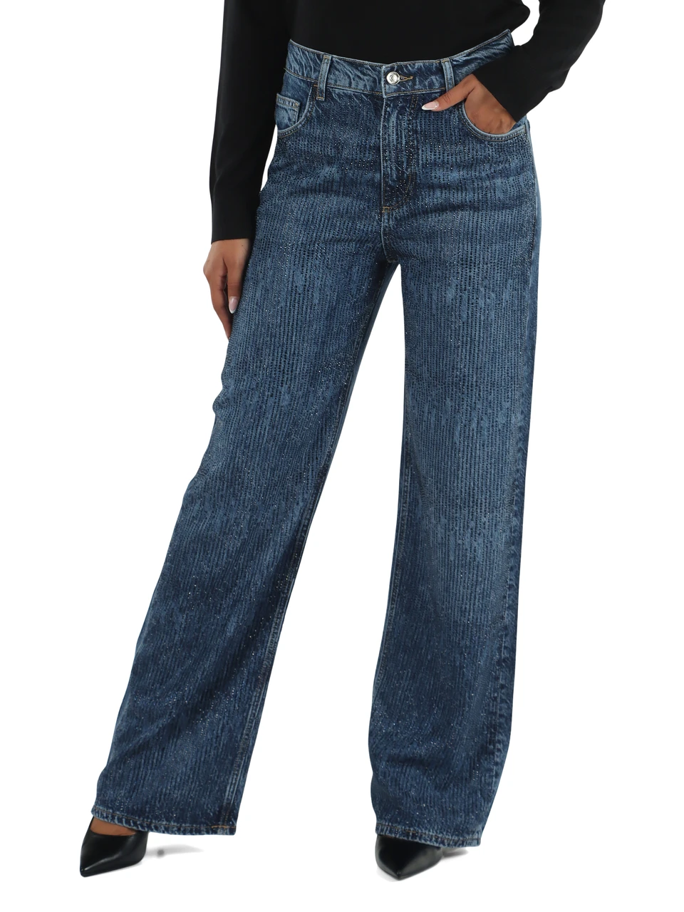 BLU | Pantaloni cinque tasche in denim di lyocell