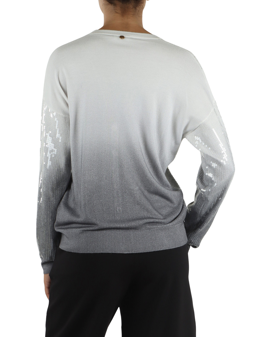 BIANCO | Cardigan in misto viscosa con paillettes
