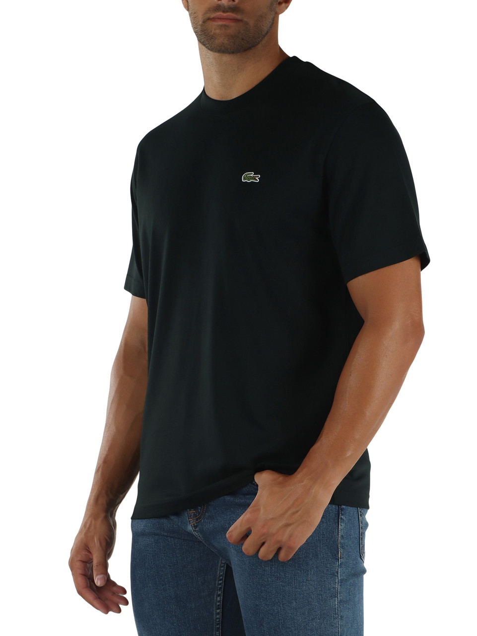 DUNKELGRÜN | Klassisch geschnittenes T-Shirt aus Baumwolle