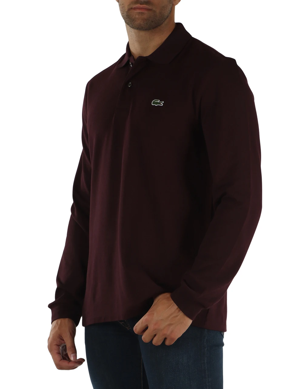 MERLOT | Polo manica lunga Classic Fit in cotone piquet