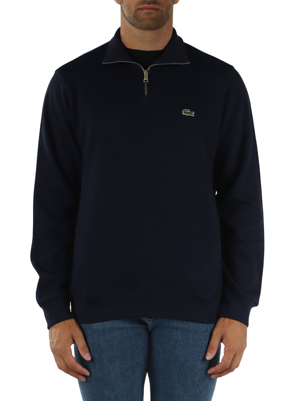 Dunkelblau | Interlock-Sweatshirt Regular Fit aus Baumwolle