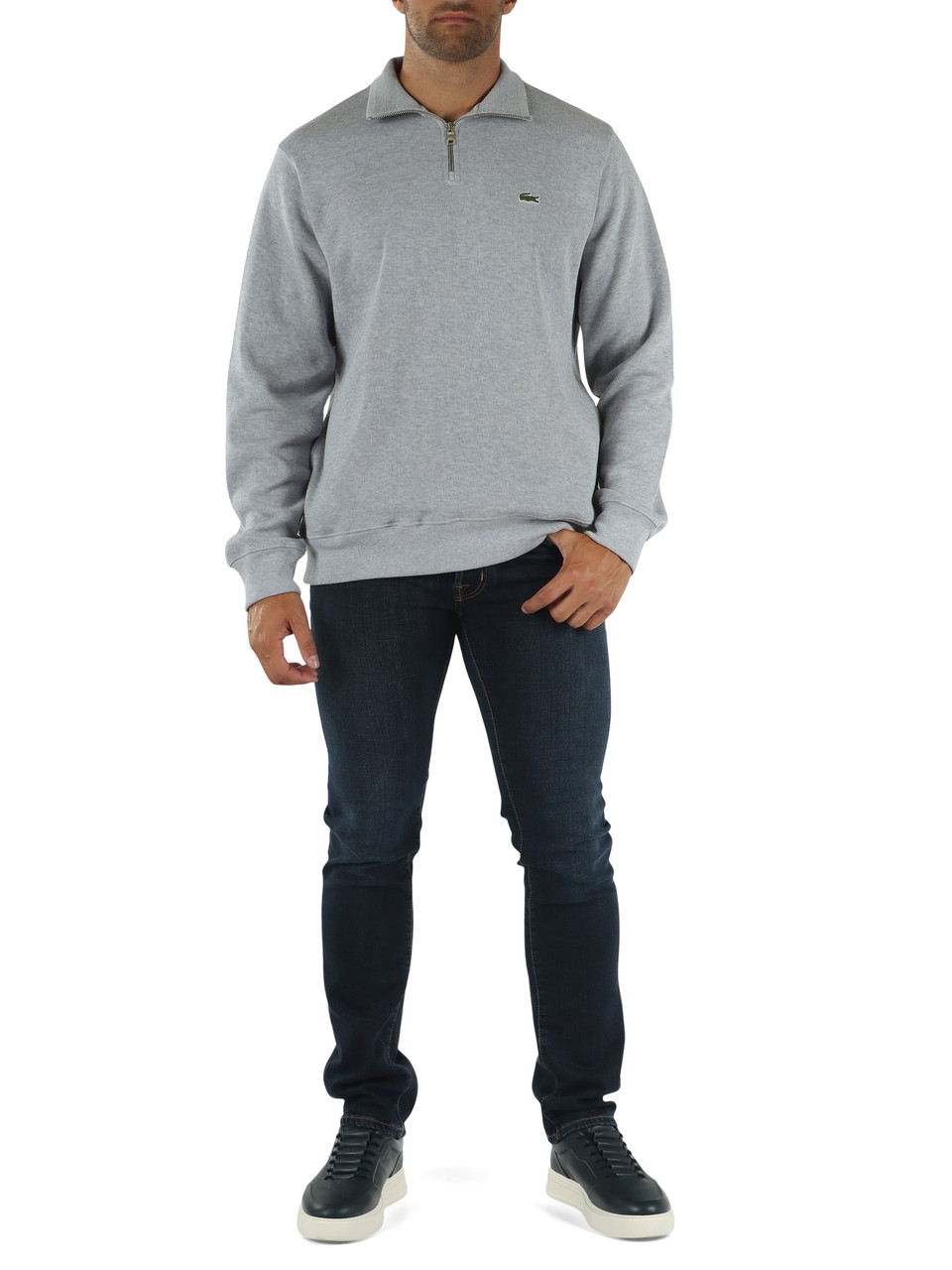 GRIGIO | Felpa interlock Regular fit in cotone