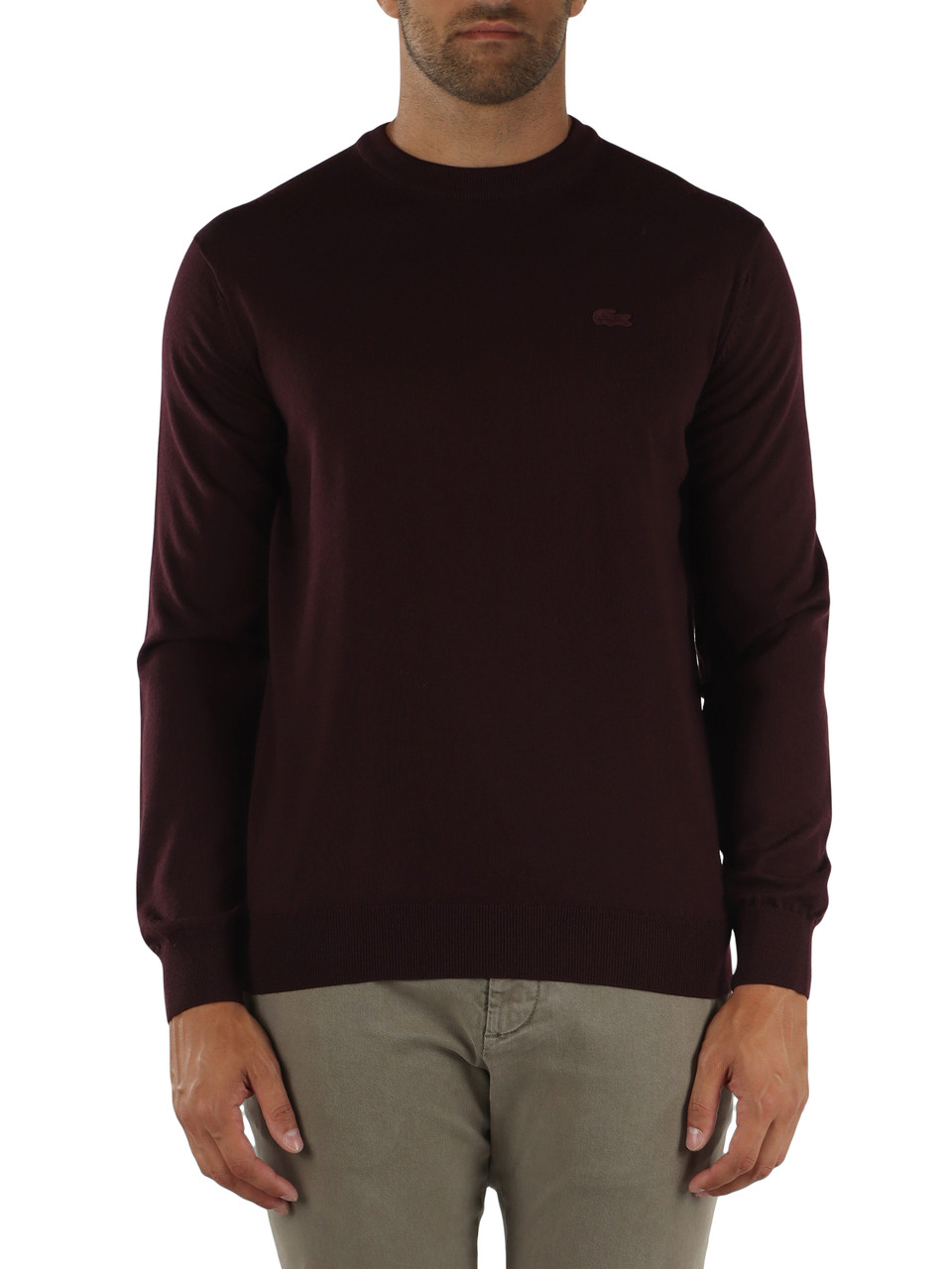 MERLOT | Maglia girocollo in lana regular fit