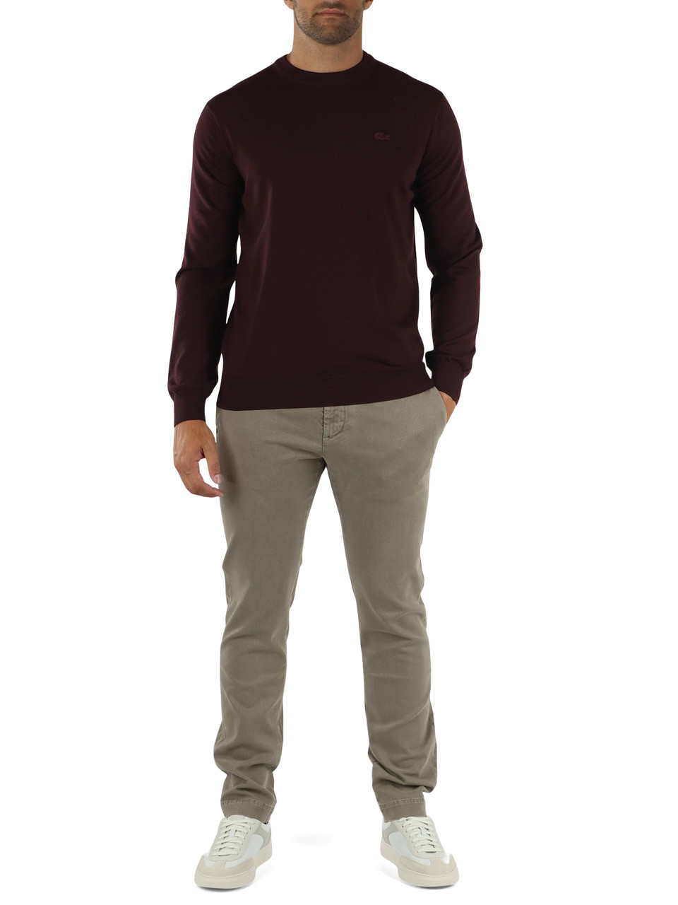 MERLOT | Maglia girocollo in lana regular fit