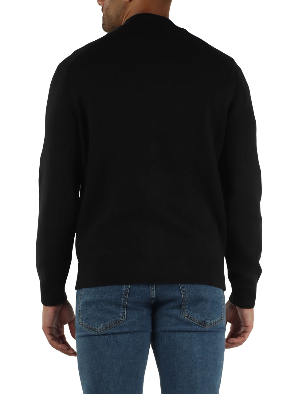 NERO | Cardigan con zip in lana e cotone Classic fit