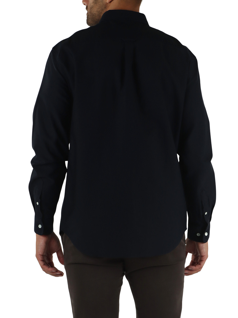 Dunkelblau | Regular Fit Button-Down Hemd aus Baumwolle