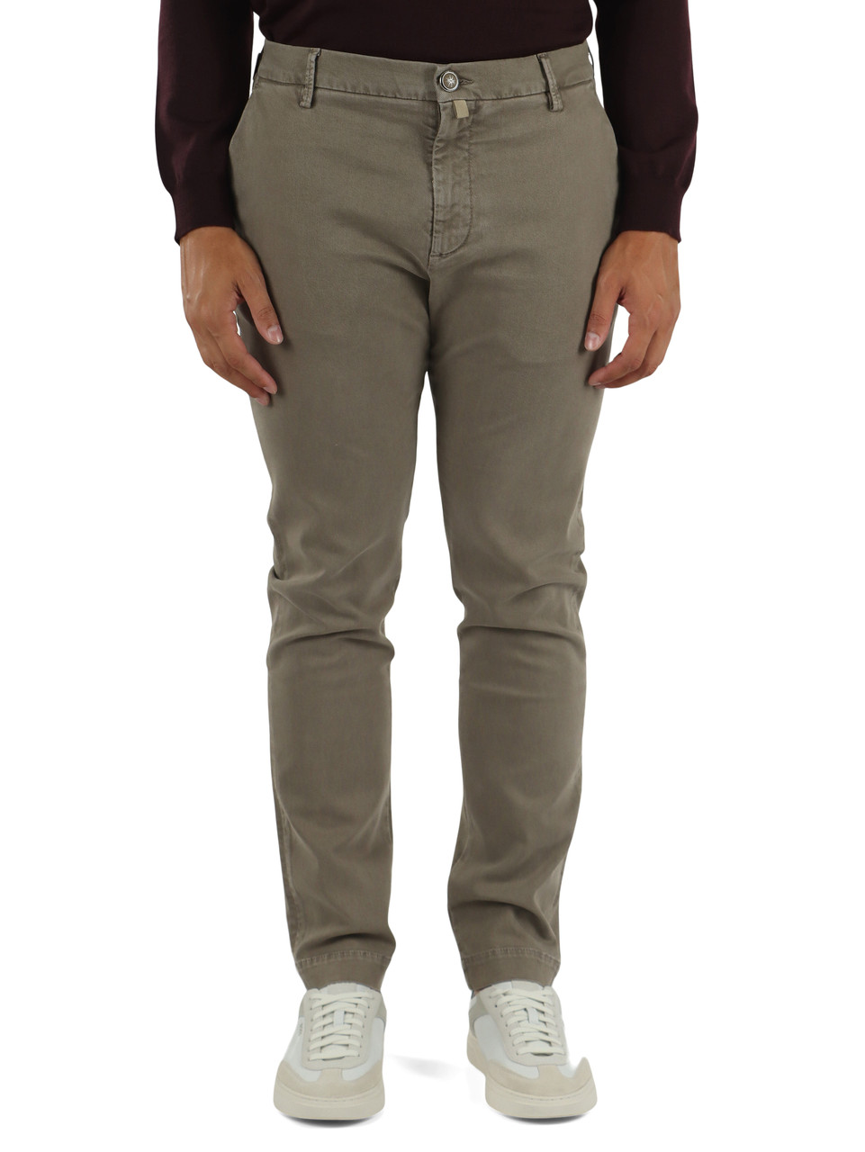 TORTORA | GRAY Regular Fit Hose aus Stretch-Baumwolle und Lyocell