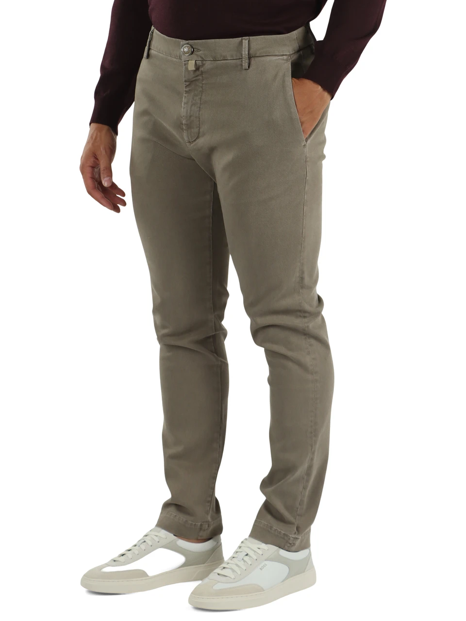 TORTORA | Pantalone GRAY Regular fit in cotone e lyocell stretch