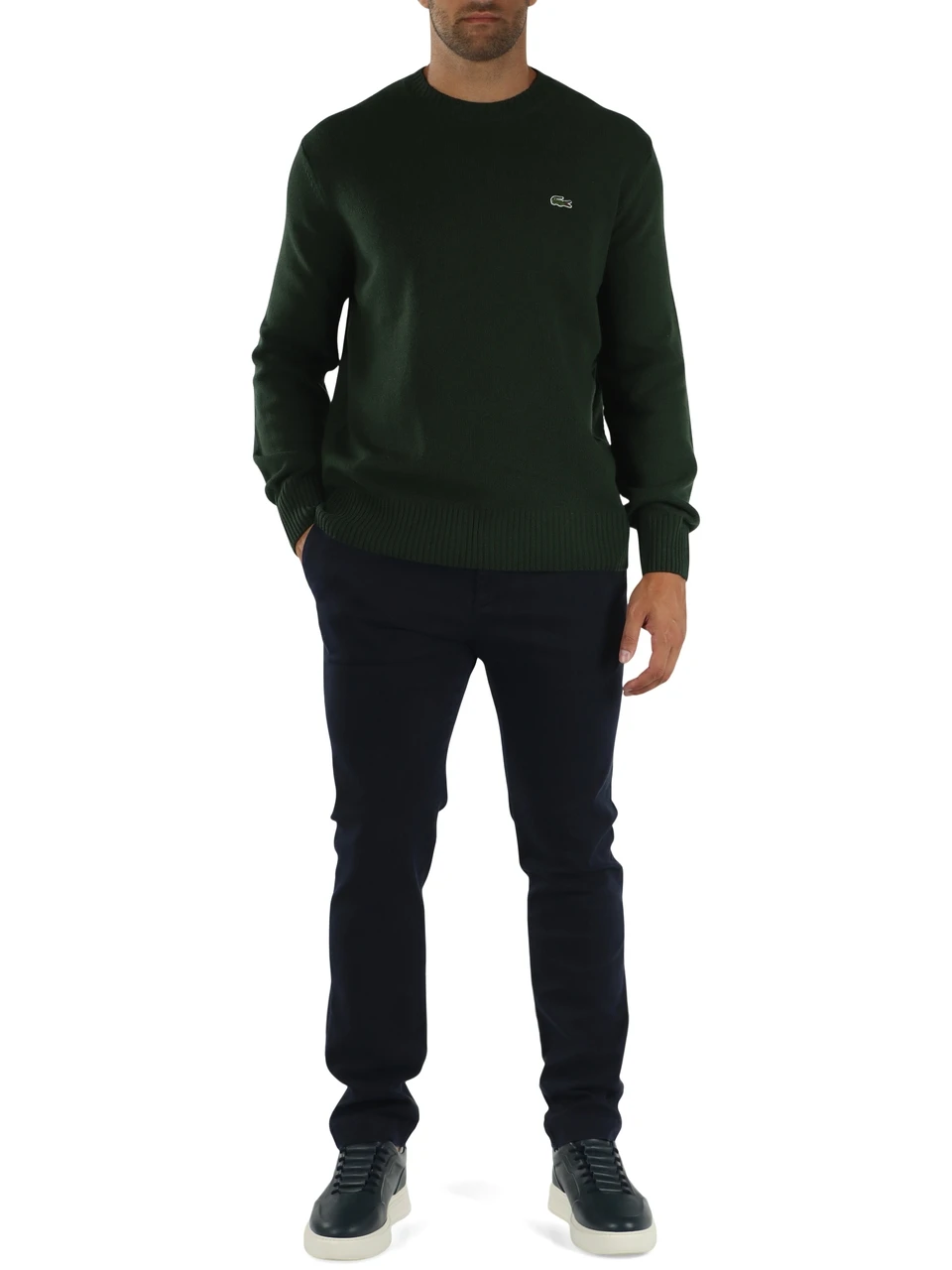 Dunkelblau | GRAY Regular Fit Hose aus Stretch-Baumwolle und Lyocell