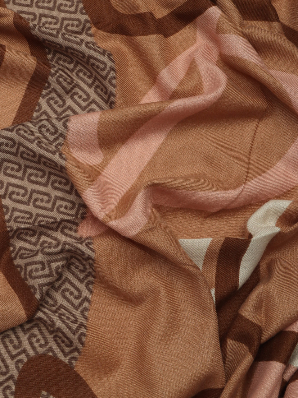 MARRONE | Foulard quadrato stampa logo