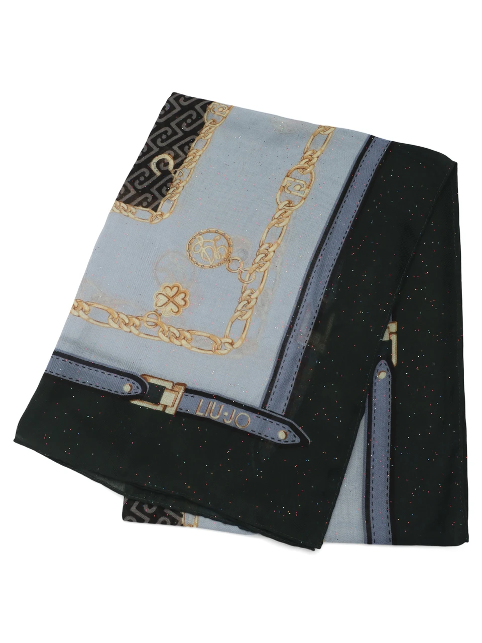 VERDE SCURO | Foulard quadrato stampa charms