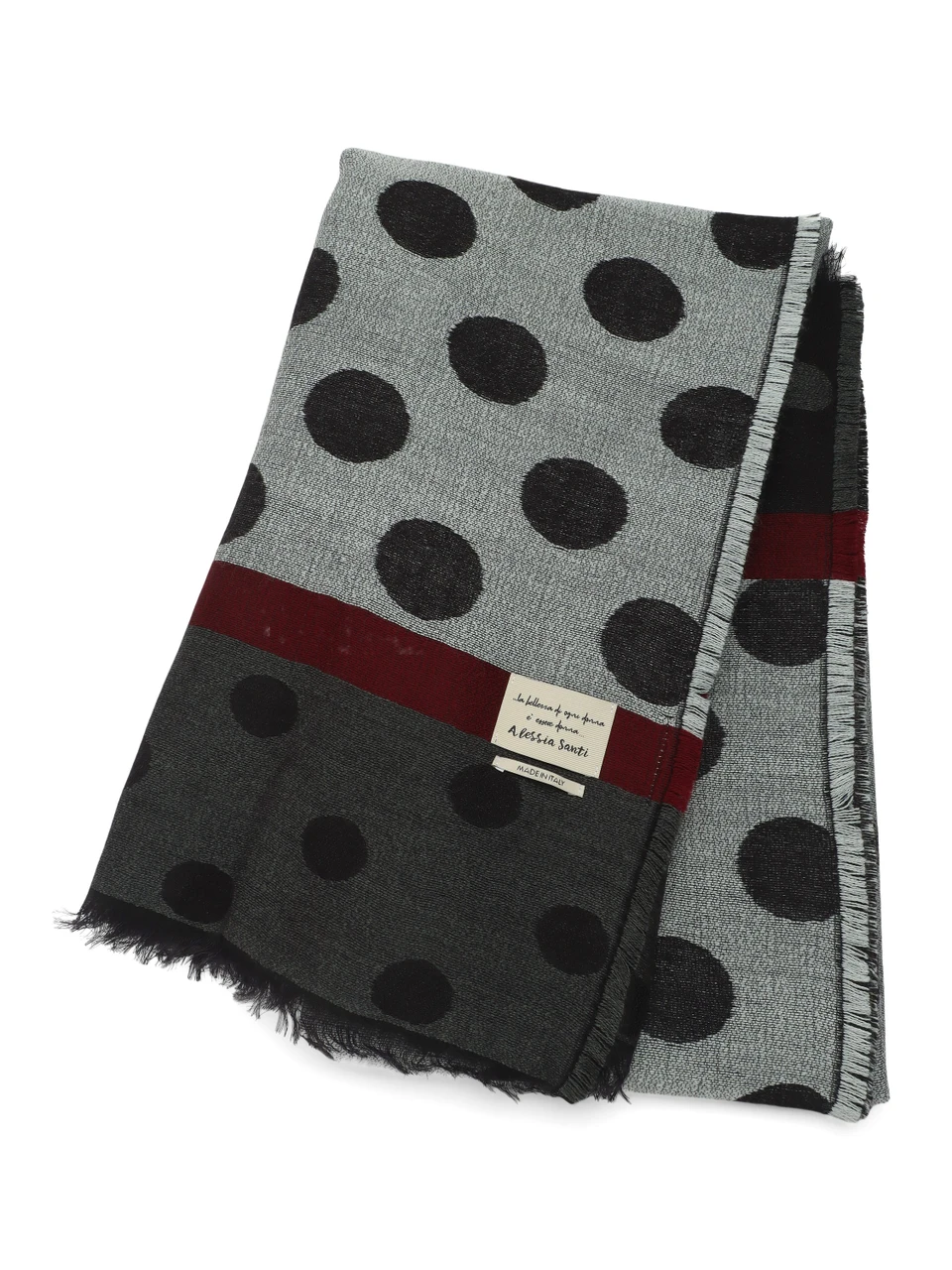 GRIGIO | Stola a pois in misto lana e modal