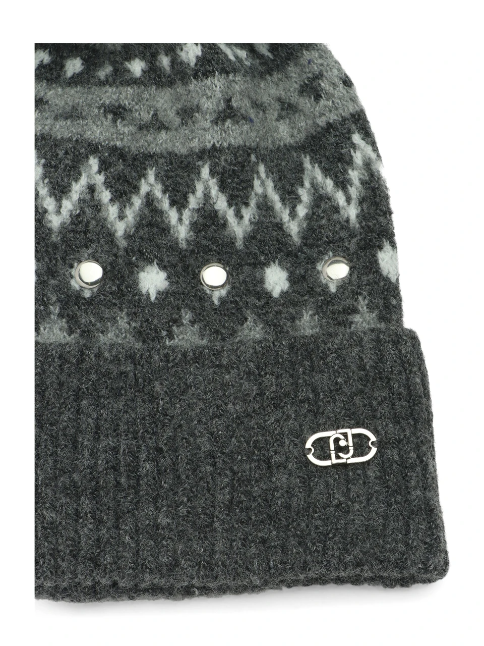 GRIGIO | Cappello in misto lana con pon pon