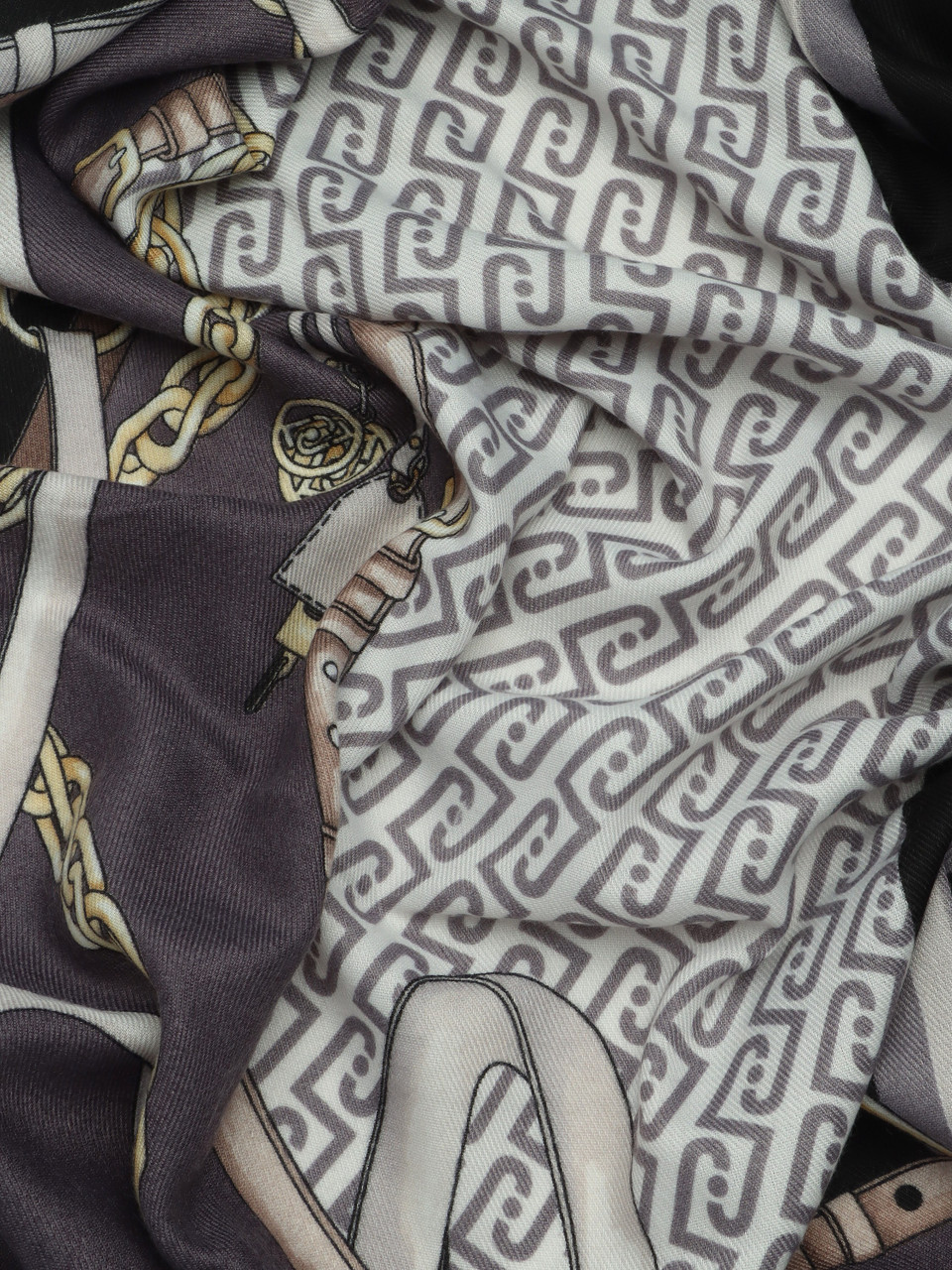 NERO | Foulard quadrato con motivo logo