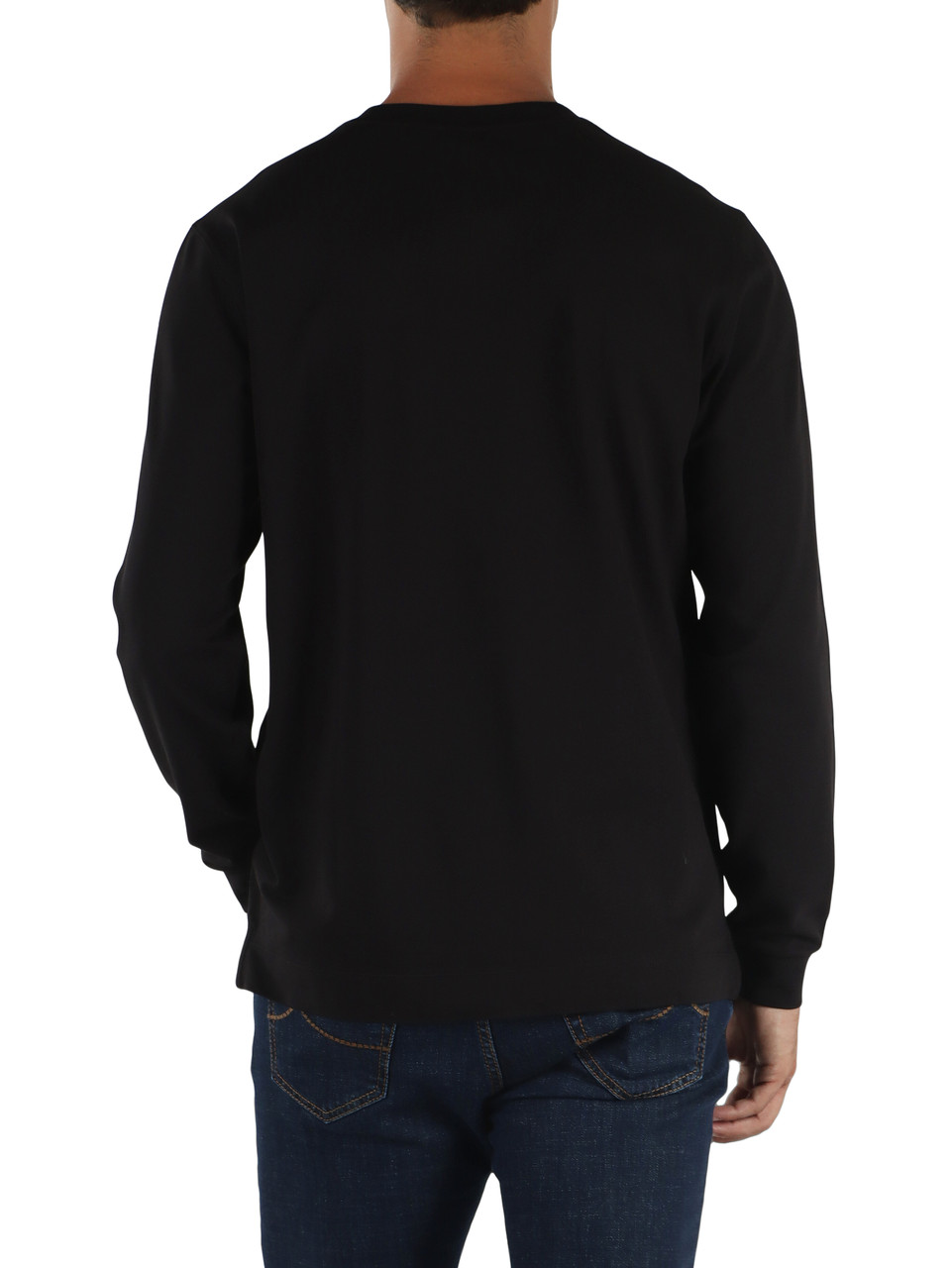 NERO | T-shirt manica lunga in cotone piquet