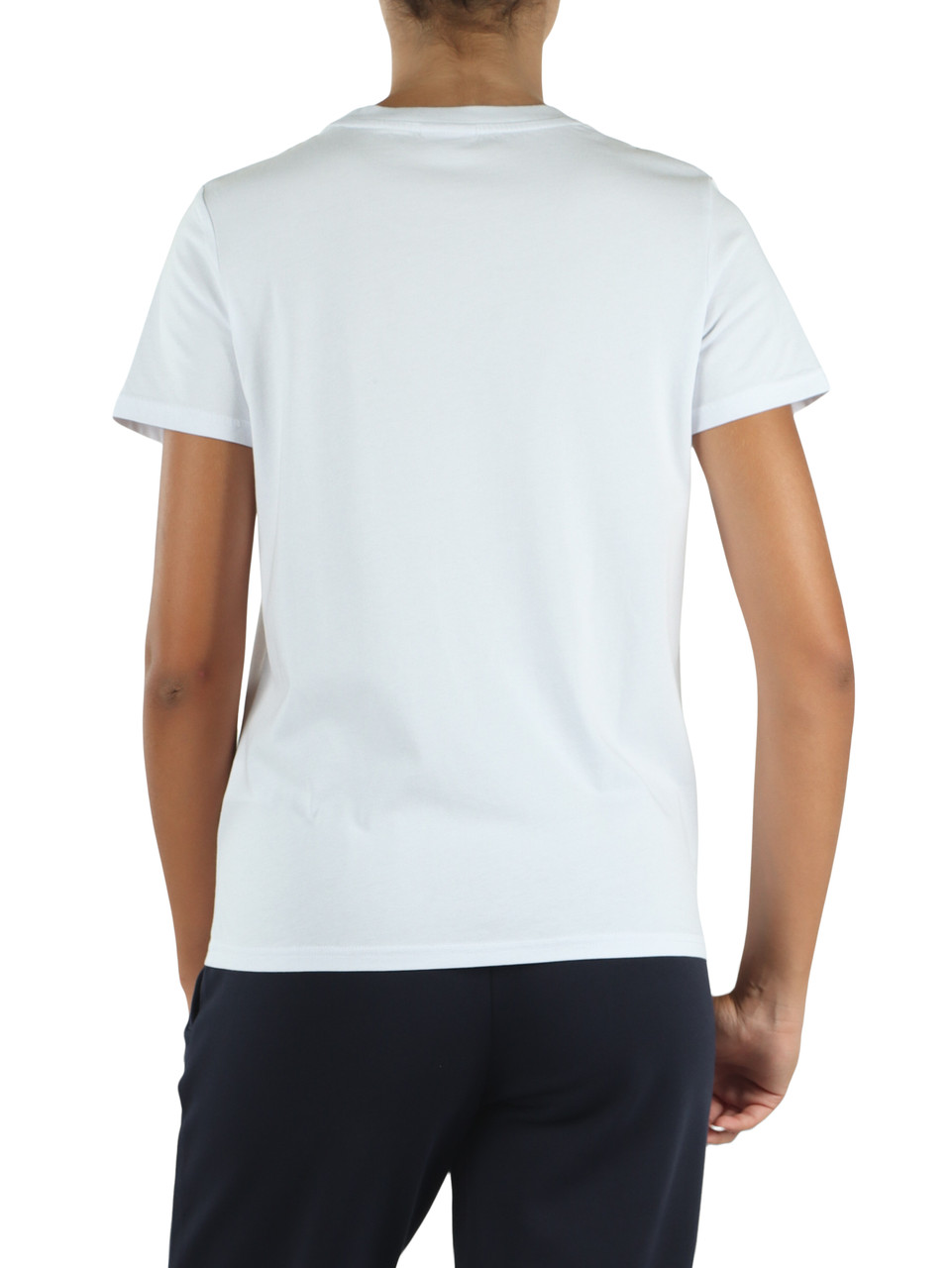 BIANCO | T-shirt in cotone con logo glitterato