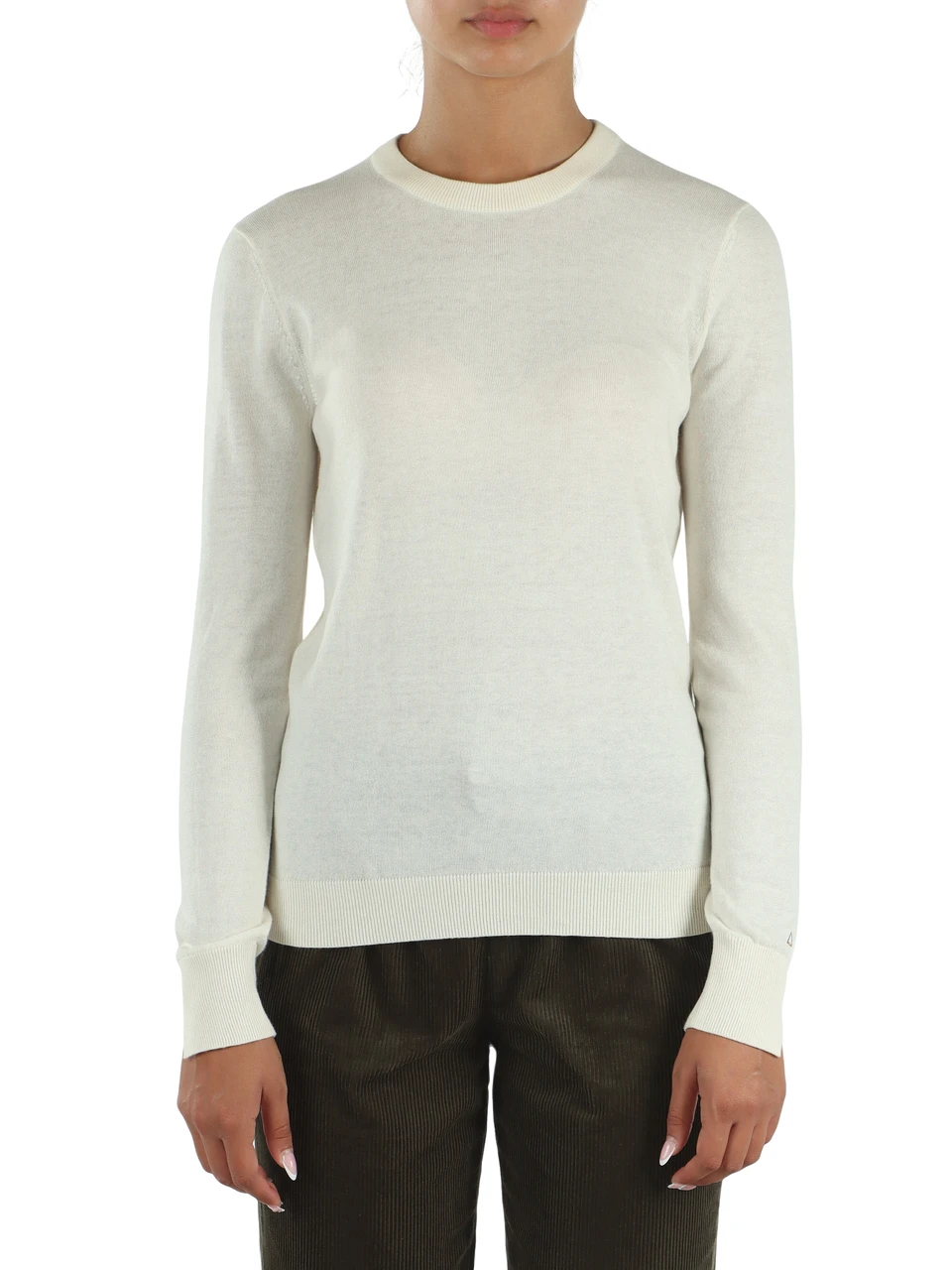 PANNA | Maglia girocollo in lana merino e cotone