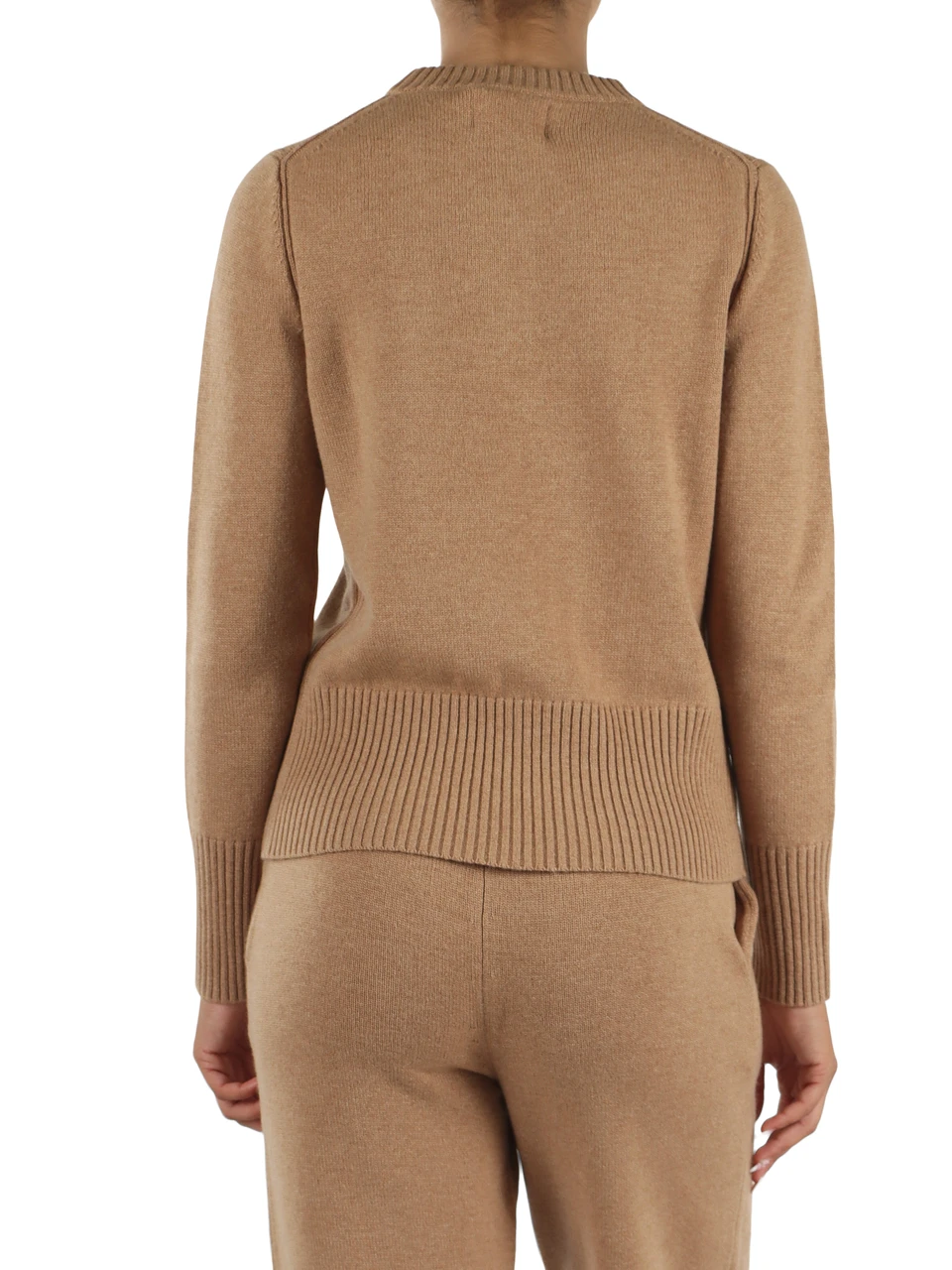 CAMMELLO | Maglia girocollo in misto lana merino e cashmere