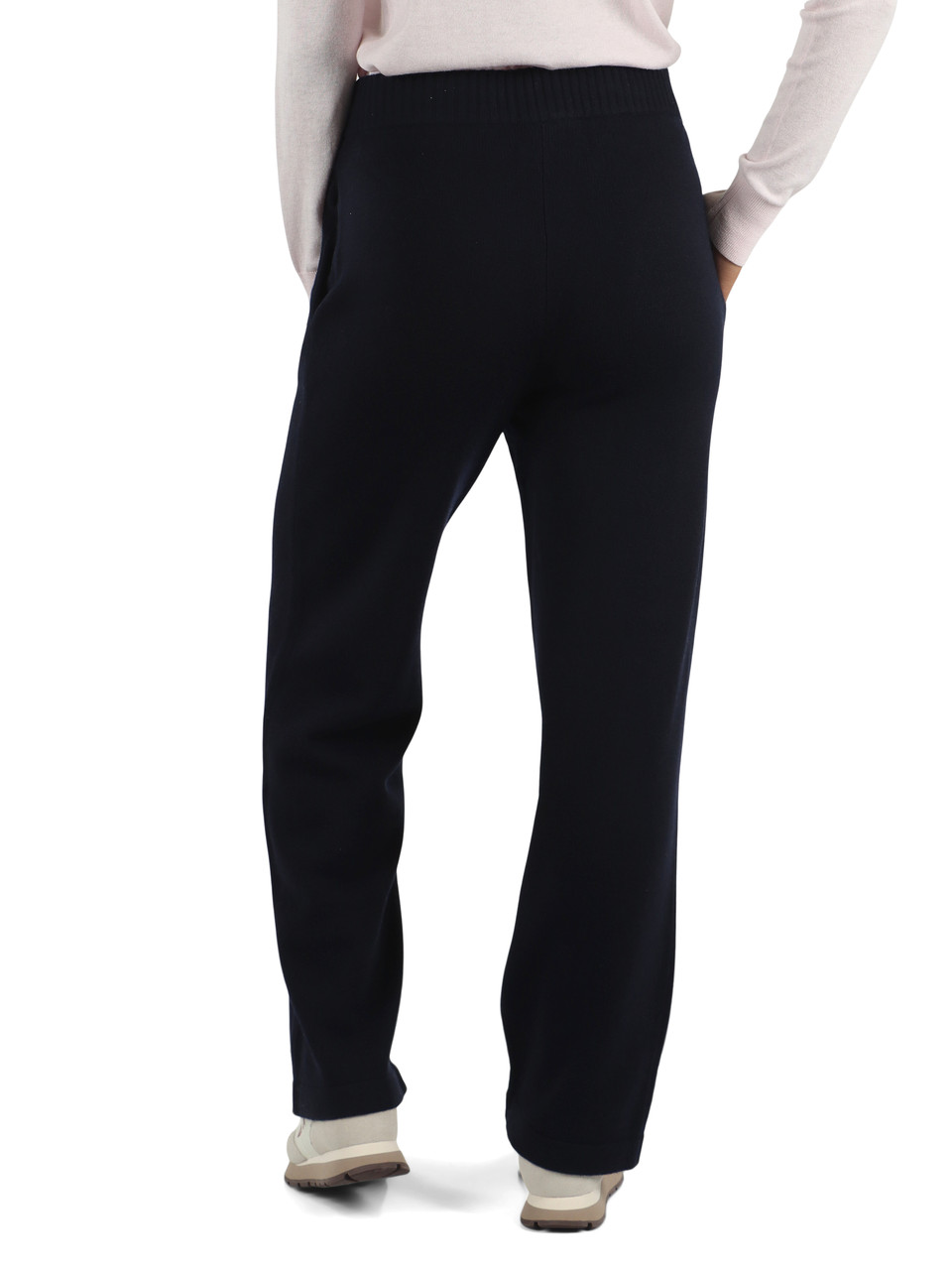 BLU SCURO | Pantalone in misto lana merino e cashmere