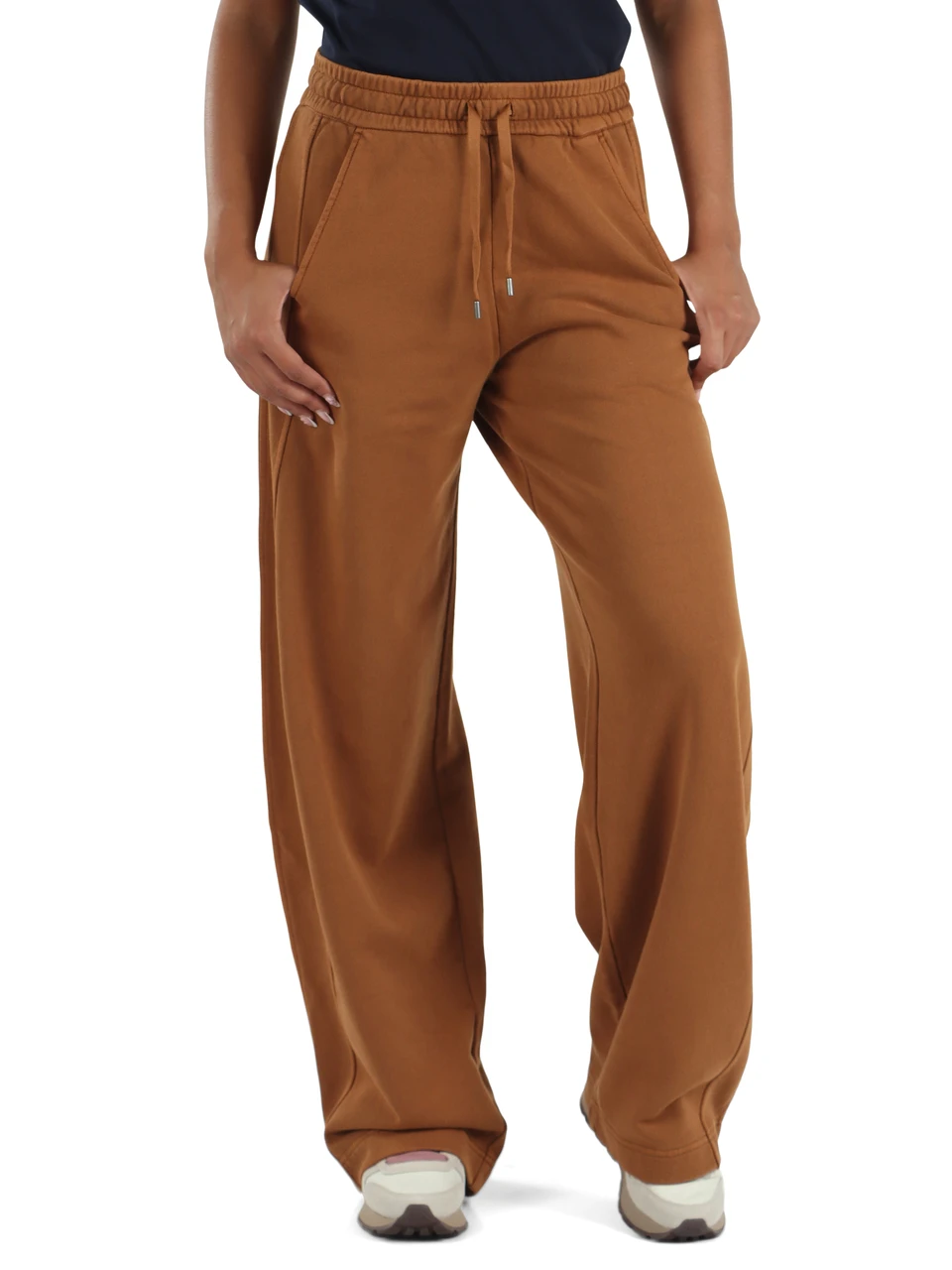 MARRONE CHIARO | Pantaloni sportivi balloon in cotone garzato