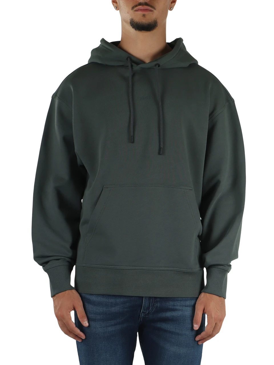 VERDE | Felpa in cotone con cappuccio
