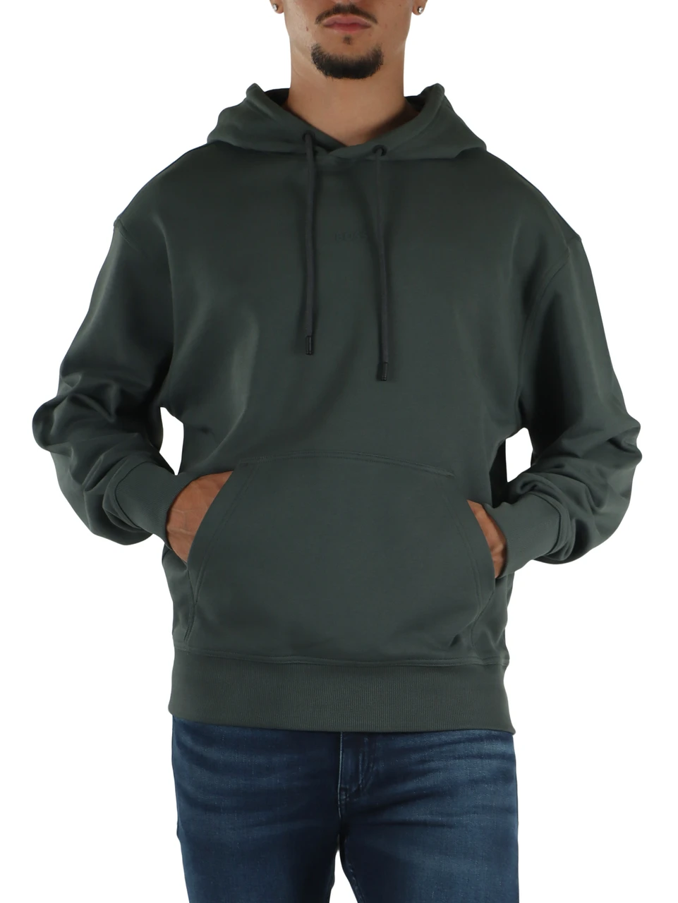 VERDE | Felpa in cotone con cappuccio