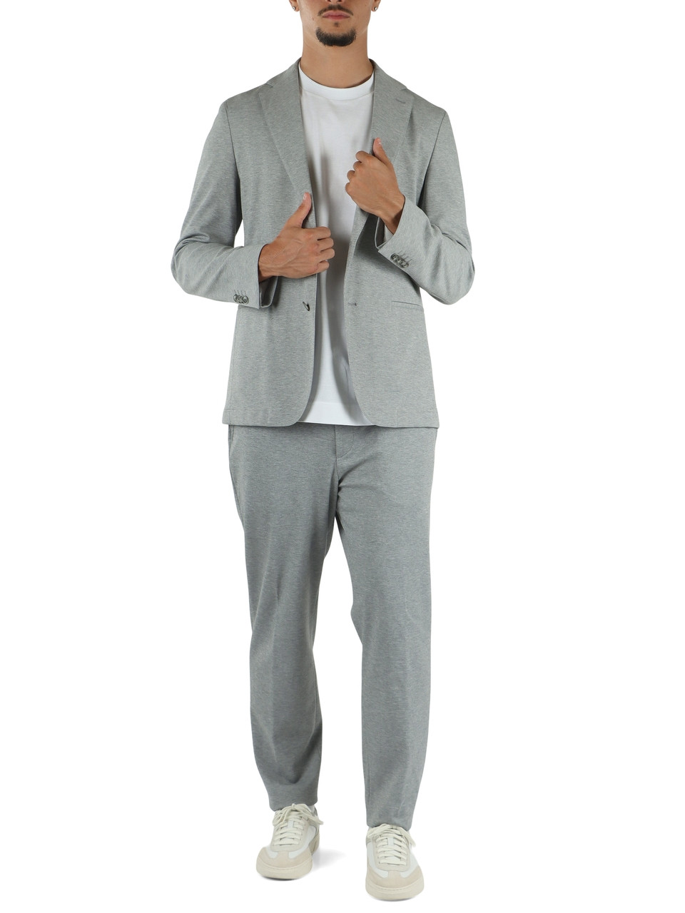 GRIGIO | Pantalone Performance tapered fit in misto cotone