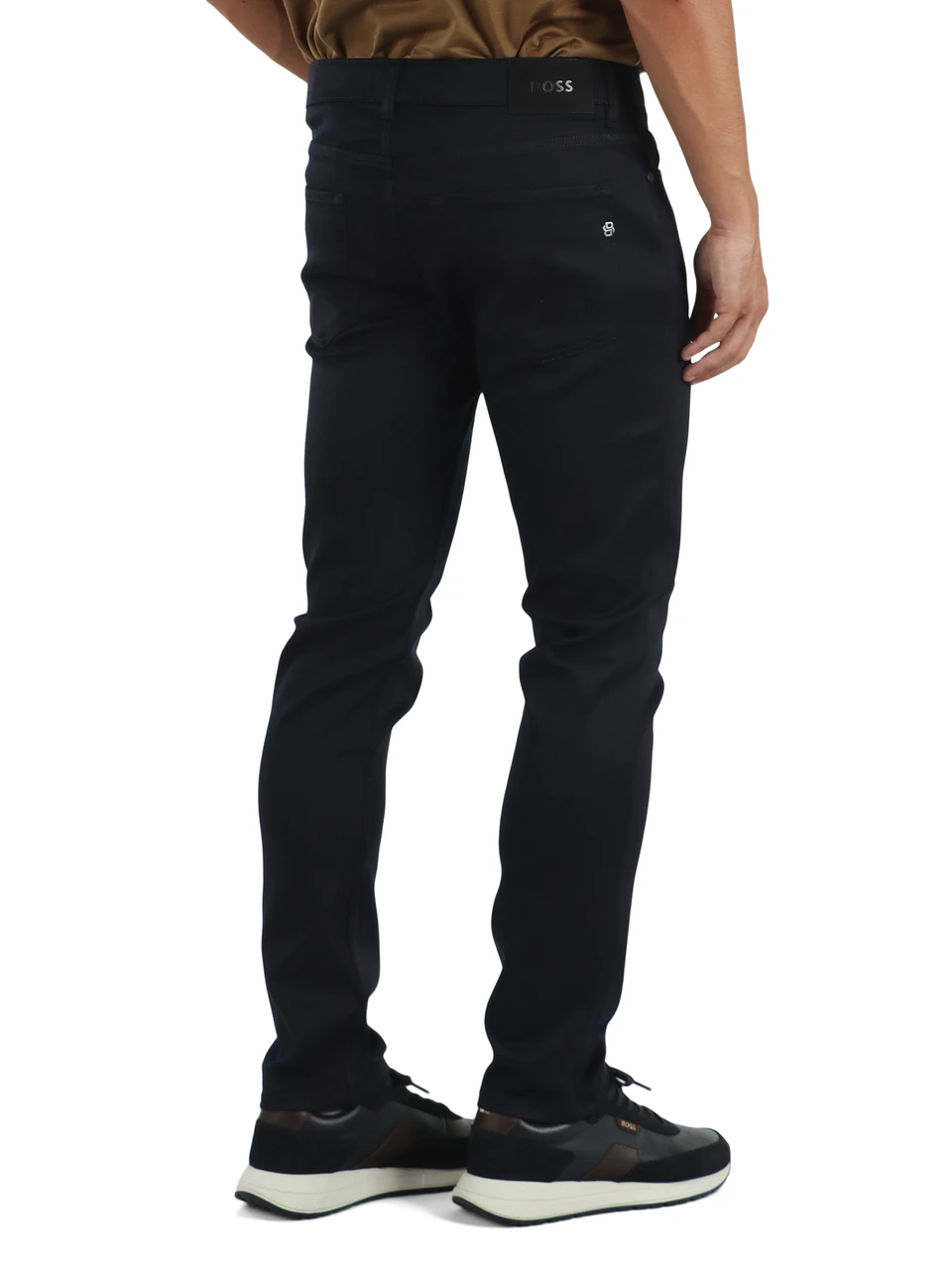BLU SCURO | Pantalone cinque tasche in misto modal DELAWARE slim fit
