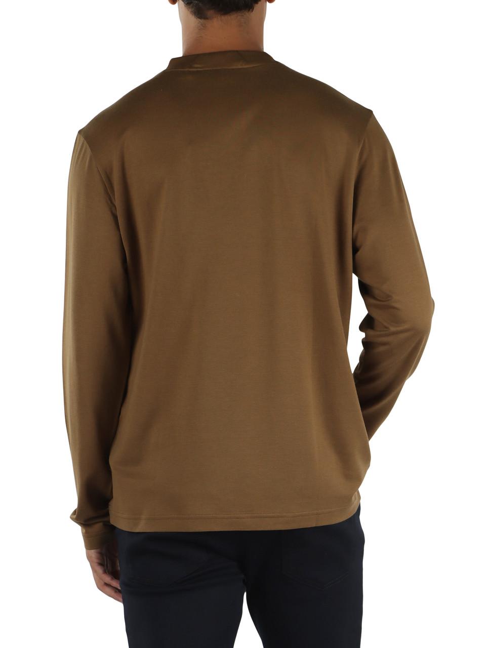 KAKI | T-shirt manica lunga in lyocell e cotone