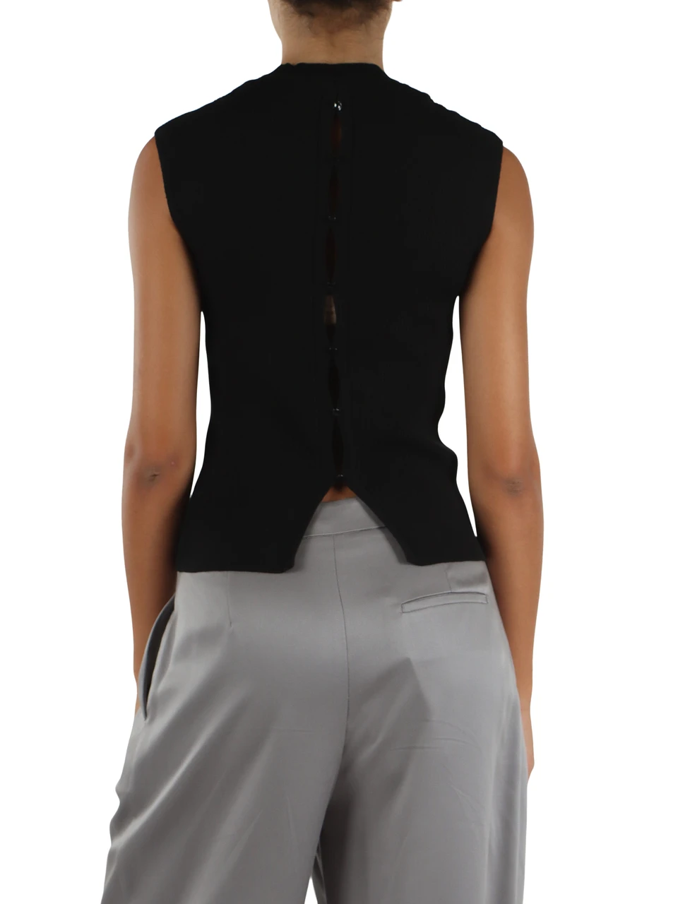 NERO | Top in maglia di misto viscosa