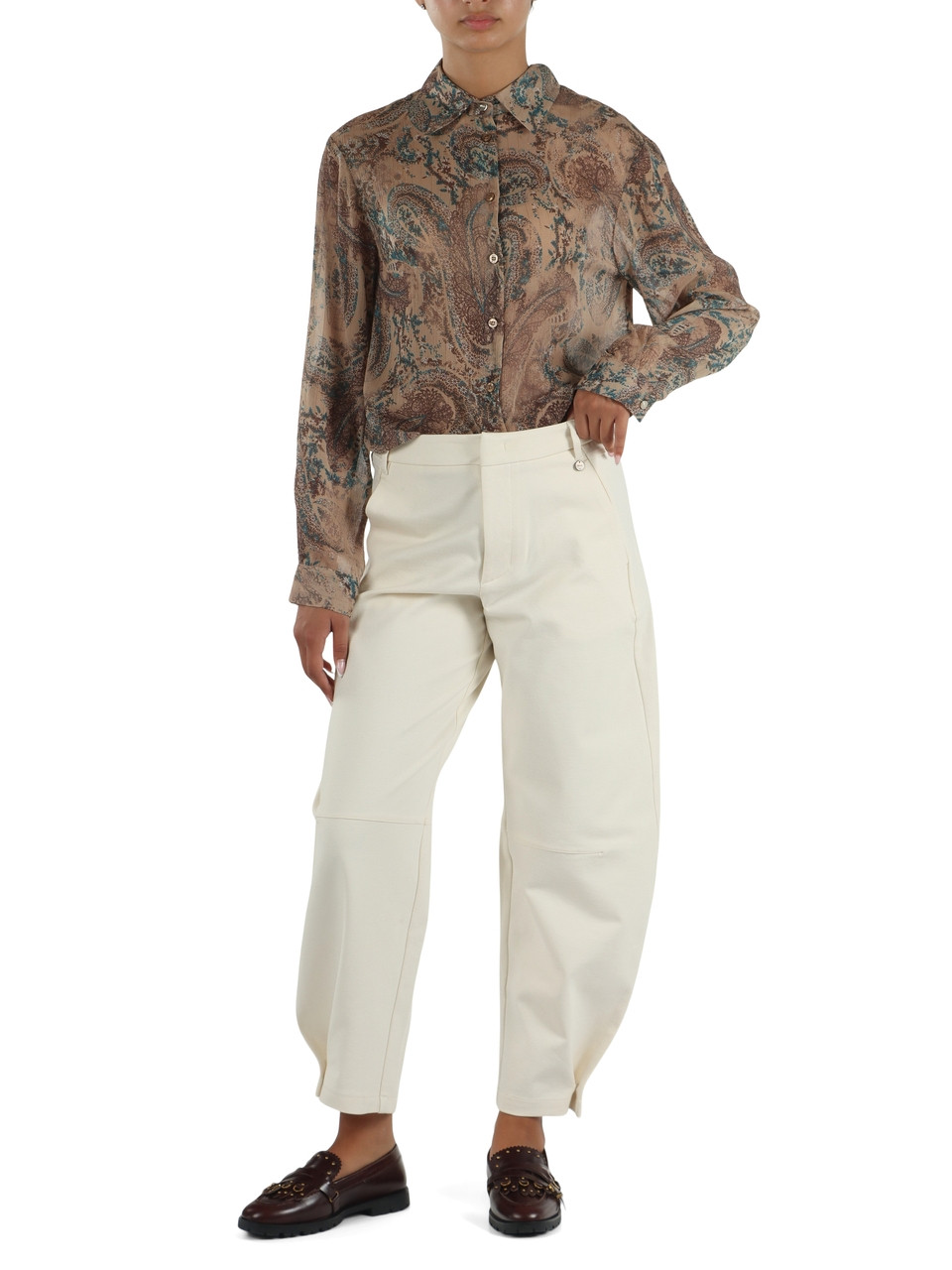 TORTORA | Camicia in creponne stampa paisley