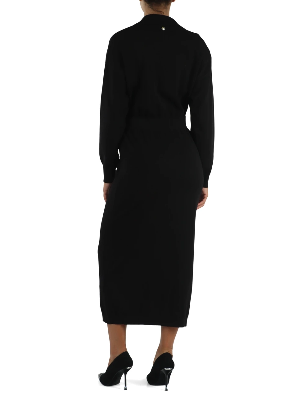 NERO | Abito midi in misto viscosa, lana e cashmere