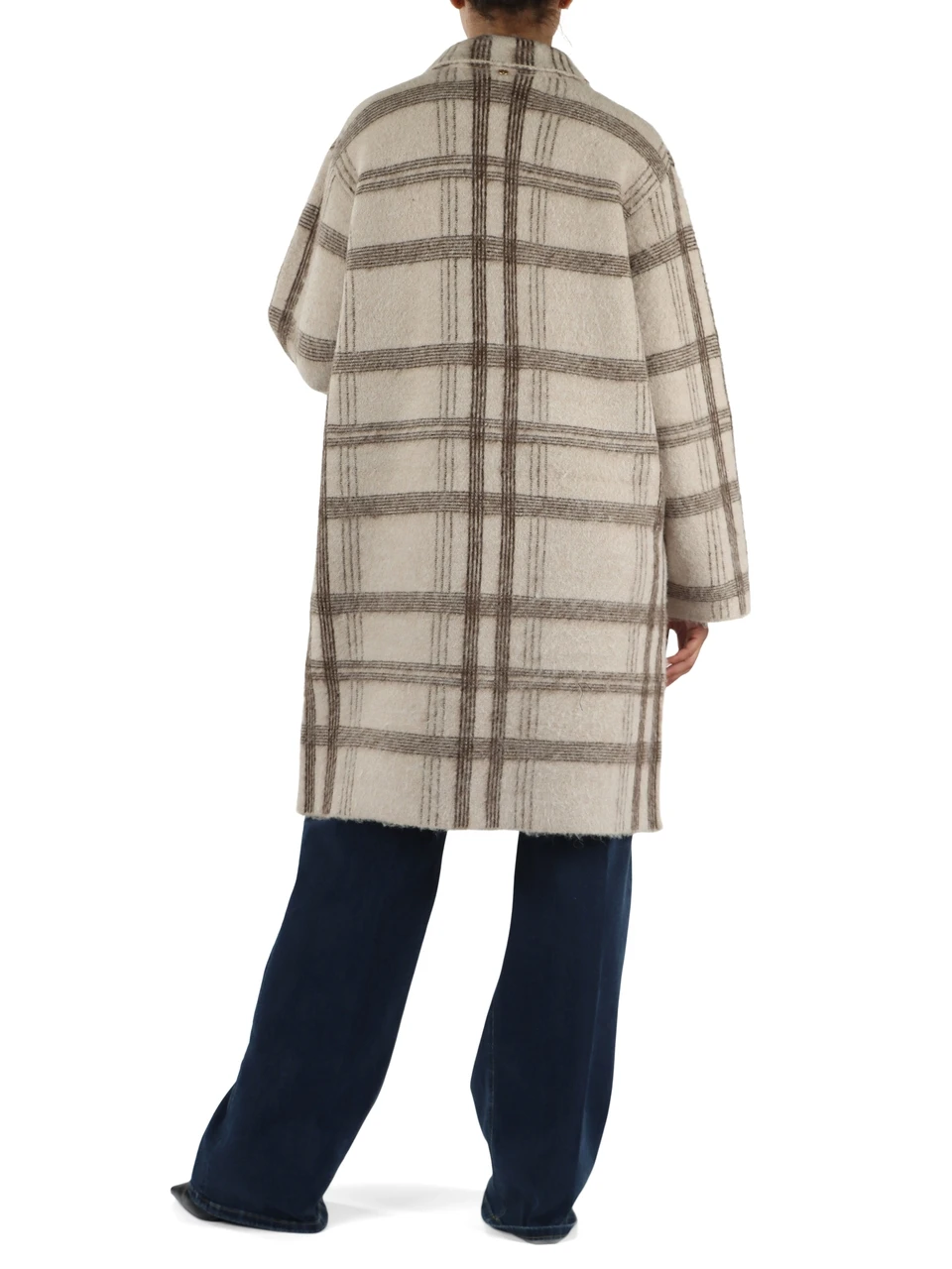 BEIGE | Cappotto lungo sfoderato in misto lana e alpaca