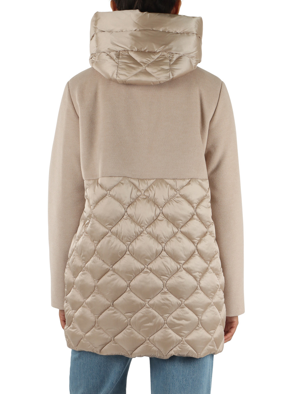 BEIGE | Piumino sintetico AMORE nylon trapuntato e panno soft