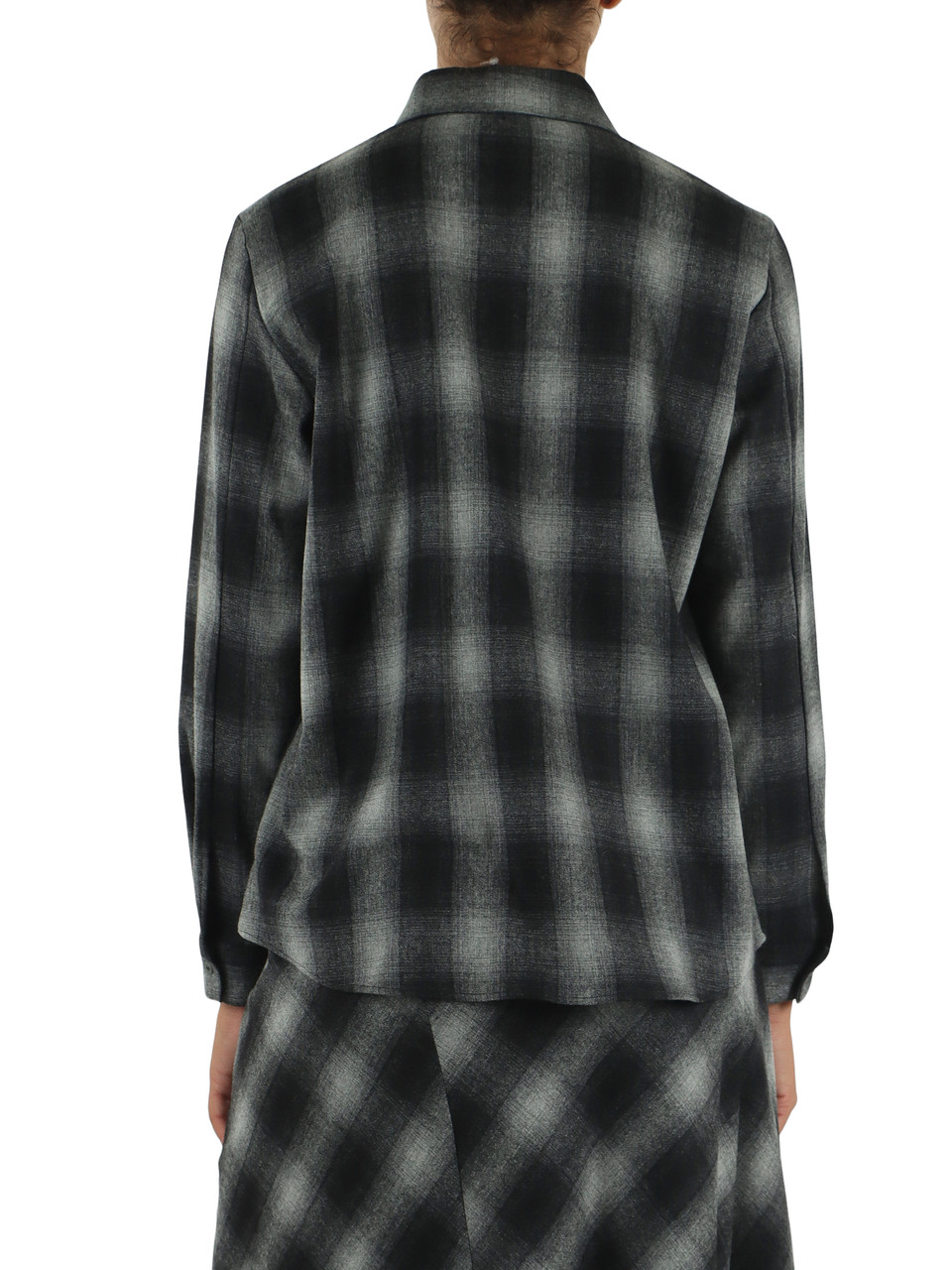 GRIGIO | Camicia FARSA in flanella di misto lana vergine e viscosa